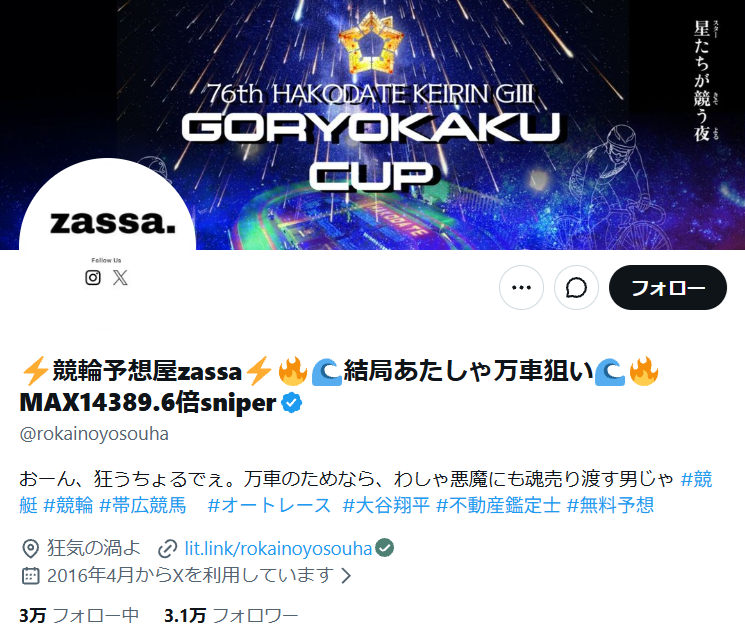 競輪予想屋zassa